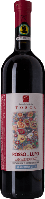 Free Shipping | Red wine Tosca Rosso del Lupo D.O.C. Valcalepio Lombardia Italy Merlot, Cabernet Sauvignon Organic 75 cl