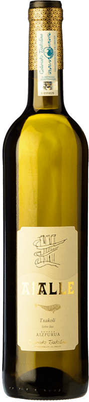 10,95 € 免费送货 | 白葡萄酒 Aizpurua Aialle Crianza — 陈酿 D.O. Getariako Txakolina