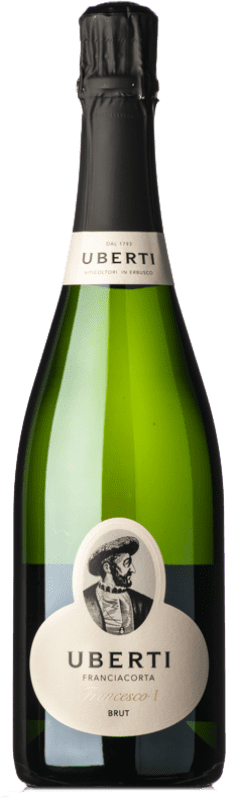 送料無料 | 白スパークリングワイン Uberti Francesco I Brut D.O.C.G. Franciacorta ロンバルディア イタリア Pinot Black, Chardonnay, Pinot White 75 cl