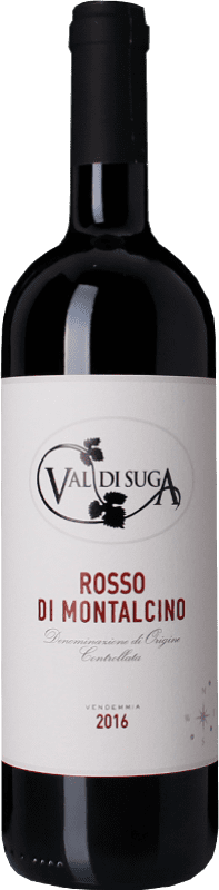 14,95 € Free Shipping | Red wine Val di Suga D.O.C. Rosso di Montalcino Tuscany Italy Sangiovese Bottle 75 cl