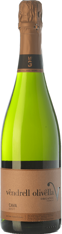 Free Shipping | White sparkling Vendrell Olivella Organic Brut D.O. Cava Spain Macabeo, Xarel·lo, Parellada Organic 75 cl