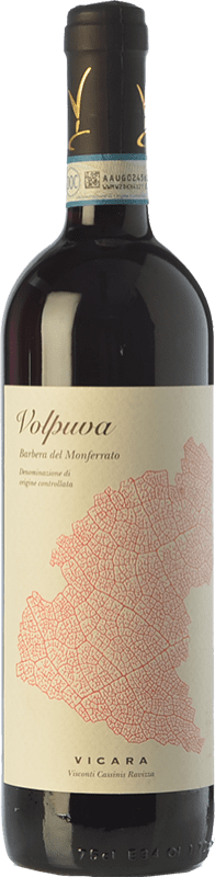 Free Shipping | Red wine Vicara Volpuva D.O.C. Barbera del Monferrato Piemonte Italy Barbera 75 cl