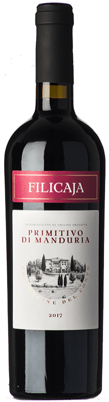 免费送货 | 红酒 Villa da Filicaja D.O.C. Primitivo di Manduria 普利亚大区 意大利 Primitivo 75 cl