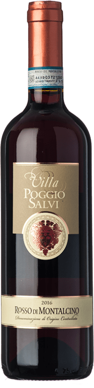 Free Shipping | Red wine Poggio Salvi D.O.C. Rosso di Montalcino Tuscany Italy Sangiovese 75 cl