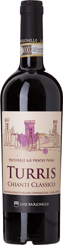 Envío gratis | Vino tinto Villa Triturris Luiz Barichello Turris D.O.C.G. Chianti Classico Toscana Italia Merlot, Cabernet Sauvignon, Sangiovese 75 cl