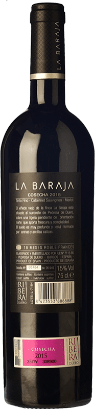 45,95 € Free Shipping | Red wine Viña Vilano La Baraja Reserva D.O. Ribera del Duero Castilla y León Spain Tempranillo, Merlot, Cabernet Sauvignon Bottle 75 cl