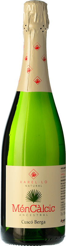 Free Shipping | White sparkling Cuscó Berga MónCàlcic Ancestral Brut Nature D.O. Cava Spain Xarel·lo Organic 75 cl