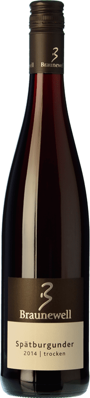 Free Shipping | Red wine Braunewell Dry Aged Q.b.A. Rheinhessen Germany Pinot Black 75 cl