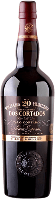 Free Shipping | Fortified wine Williams & Humbert Dos Cortados Palo Cortado D.O. Manzanilla-Sanlúcar de Barrameda Sanlucar de Barrameda Spain Palomino Fino 20 Years Medium Bottle 50 cl