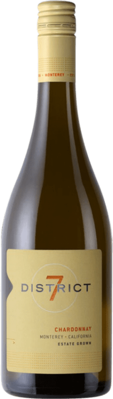 Free Shipping | White wine District 7 I.G. Monterey California United States Chardonnay 75 cl