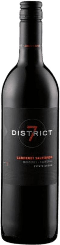 Free Shipping | Red wine District 7 I.G. Monterey California United States Cabernet Sauvignon Organic 75 cl