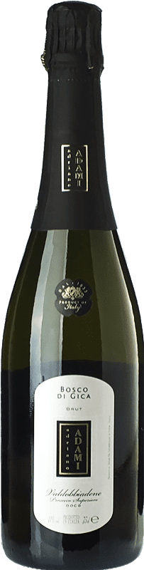 Kostenloser Versand | Weißer Sekt Adami Bosco di Gica Brut — Herb D.O.C.G. Prosecco di Conegliano-Valdobbiadene Treviso Italien Chardonnay, Glera Magnumflasche 1,5 L