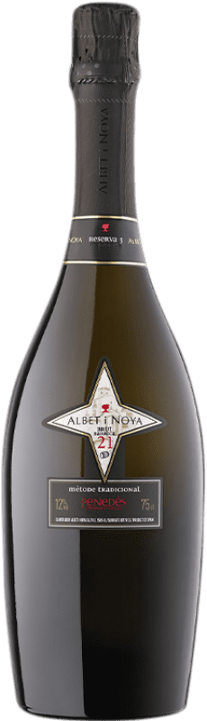 Бесплатная доставка | Белое игристое Albet i Noya 21 Barrica брют Резерв D.O. Penedès Каталония Испания Pinot Black, Chardonnay Органический 75 cl