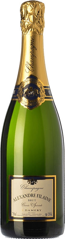 Free Shipping | White sparkling Alexandre Filaine Cuvée Spéciale Young A.O.C. Champagne Champagne France Pinot Black, Chardonnay, Pinot Meunier 75 cl