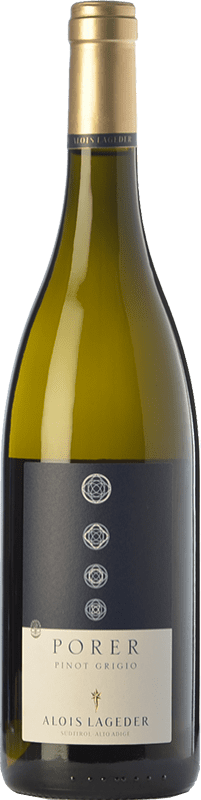 26,95 € Free Shipping | White wine Lageder Pinot Grigio Porer D.O.C. Alto Adige Trentino-Alto Adige Italy Pinot Grey Bottle 75 cl