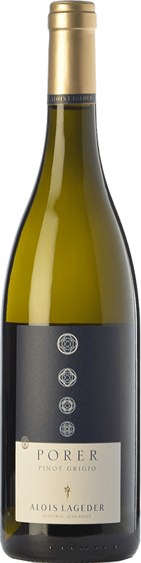 19,95 € Бесплатная доставка | Белое вино Lageder Pinot Grigio Porer D.O.C. Alto Adige