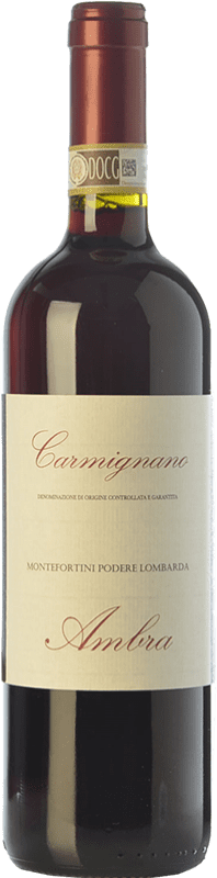13,95 € Free Shipping | Red wine Ambra Montefortini D.O.C.G. Carmignano Tuscany Italy Cabernet Sauvignon, Sangiovese, Canaiolo Bottle 75 cl