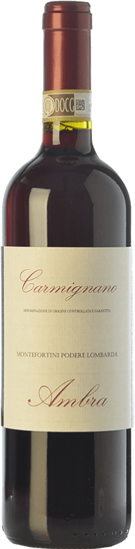 Бесплатная доставка | Красное вино Ambra Montefortini D.O.C.G. Carmignano Тоскана Италия Cabernet Sauvignon — Каберне Совиньон, Sangiovese — Санджовезе, Canaiolo — Канаиоло 75 cl