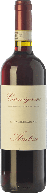 15,95 € | Red wine Ambra Santa Cristina in Pilli D.O.C.G. Carmignano Tuscany Italy Cabernet Sauvignon, Sangiovese, Canaiolo Bottle 75 cl