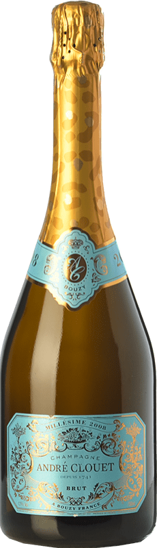 48,95 € | 白起泡酒 André Clouet Millésimé 香槟 预订 A.O.C. Champagne 香槟酒 法国 Pinot Black 75 cl