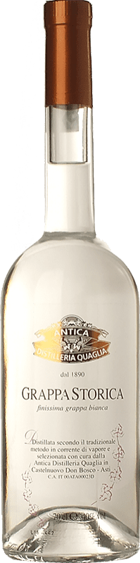 Envio grátis | Aguardente Grappa Quaglia Storica I.G.T. Grappa Piemontese Piemonte Itália 70 cl