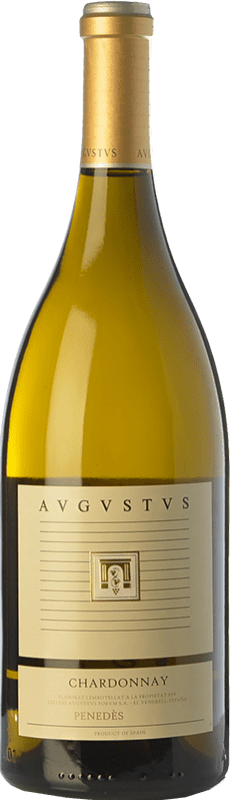 Free Shipping | White Wine Augustus Forum Crianza — Aged D.O. Penedès Catalonia Spain Chardonnay Magnum Bottle 1,5 L