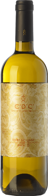 12,95 € | 白酒 Cristo di Campobello C'D'C' Bianco I.G.T. Terre Siciliane 西西里岛 意大利 Chardonnay, Insolia, Catarratto, Grillo 75 cl
