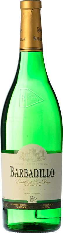8,95 € Бесплатная доставка | Белое вино Barbadillo Castillo de San Diego молодое I.G.P. Vino de la Tierra de Cádiz