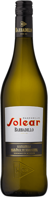 Бесплатная доставка | Креплёное вино Barbadillo Solear D.O. Manzanilla-Sanlúcar de Barrameda Андалусия Испания Palomino Fino 75 cl