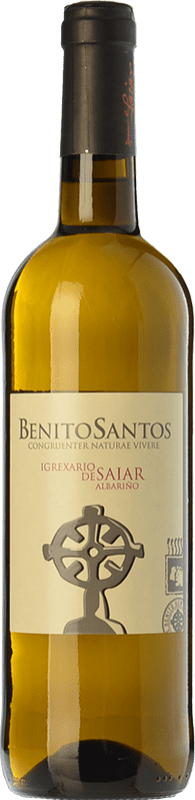 10,95 € Free Shipping | White wine Benito Santos Igrexario de Saiar D.O. Rías Baixas Galicia Spain Albariño Bottle 75 cl