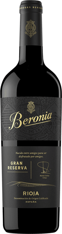 25,95 € | Vinho tinto Beronia Grande Reserva D.O.Ca. Rioja La Rioja Espanha Tempranillo, Graciano, Mazuelo 75 cl