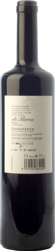 8,95 € Free Shipping | Red wine Beroz Nuestro Roble D.O. Somontano Aragon Spain Tempranillo, Merlot, Cabernet Sauvignon, Moristel Bottle 75 cl