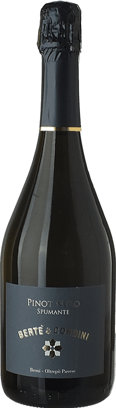 9,95 € Envío gratis | Espumoso blanco Bertè & Cordini Pinot Nero Brut D.O.C. Oltrepò Pavese