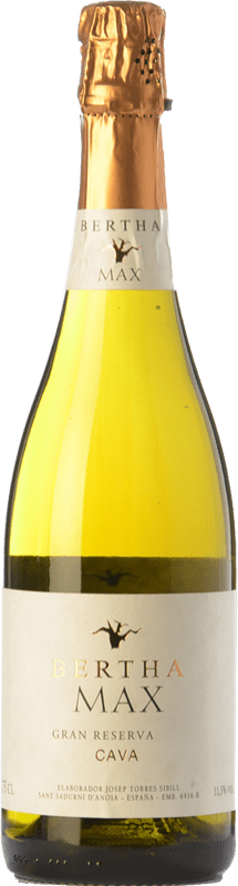 33,95 € | White Sparkling Wine Bertha Max Grand Reserve D.O. Cava Catalonia Spain Pinot Black, Macabeo, Xarel·lo, Chardonnay 75 cl