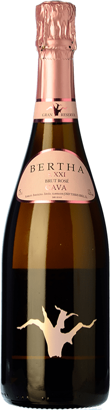 27,95 € | Espumante rosé Bertha Siglo XXI Grande Reserva D.O. Cava Catalunha Espanha Pinot Preto 75 cl