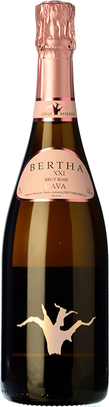 28,95 € | Розовое игристое вино Bertha Siglo XXI Гранд Резерв D.O. Cava Каталония Испания Pinot Black 75 cl