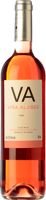 6,95 € Free Shipping | Rosé wine Los Aljibes Viña Aljibes Joven I.G.P. Vino de la Tierra de Castilla Castilla la Mancha Spain Syrah Bottle 75 cl