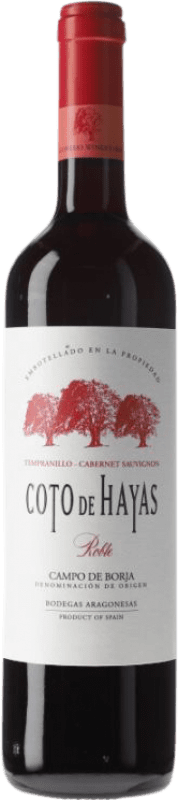 5,95 € | Red wine Bodegas Aragonesas Coto de Hayas Aged D.O. Campo de Borja Aragon Spain Tempranillo, Cabernet Sauvignon Bottle 75 cl