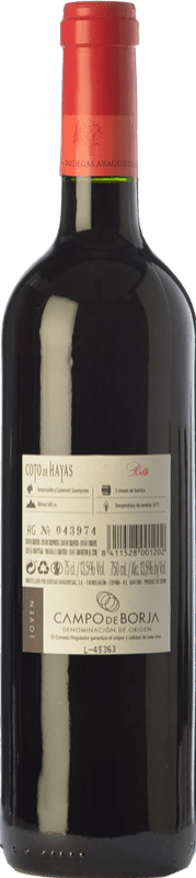 4,95 € Free Shipping | Red wine Bodegas Aragonesas Coto de Hayas Crianza D.O. Campo de Borja Aragon Spain Tempranillo, Cabernet Sauvignon Bottle 75 cl