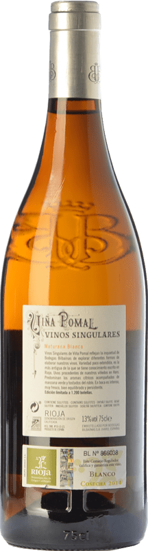 28,95 € Envío gratis | Vino blanco Bodegas Bilbaínas Viña Pomal Crianza D.O.Ca. Rioja La Rioja España Maturana Blanca Botella 75 cl