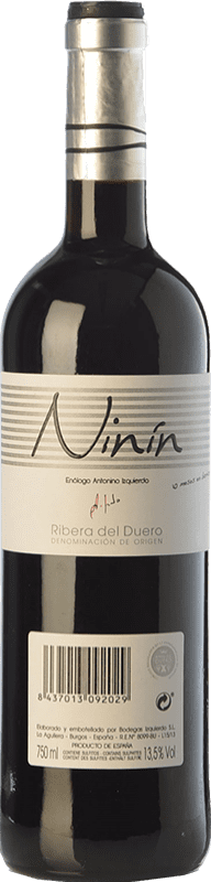 16,95 € Envío gratis | Vino tinto Antonino Izquierdo Ninín Joven D.O. Ribera del Duero