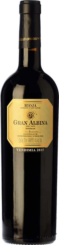 19,95 € | Red wine Bodegas Riojanas Gran Albina Vendimia Seleccionada Reserve D.O.Ca. Rioja The Rioja Spain Tempranillo, Graciano, Mazuelo Bottle 75 cl