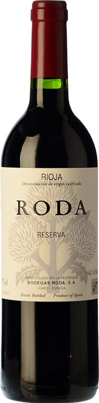 33,95 € Free Shipping | Red wine Bodegas Roda Reserve D.O.Ca. Rioja Medium Bottle 50 cl