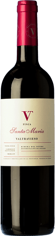 8,95 € Free Shipping | Red wine Valtravieso Finca Santa María Joven D.O. Ribera del Duero Castilla y León Spain Tempranillo, Merlot, Cabernet Sauvignon Bottle 75 cl
