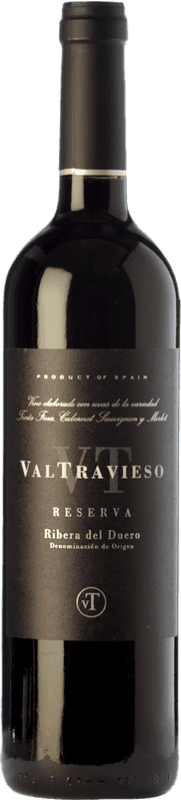 Бесплатная доставка | Красное вино Valtravieso Резерв D.O. Ribera del Duero Кастилия-Леон Испания Tempranillo, Merlot, Cabernet Sauvignon 75 cl