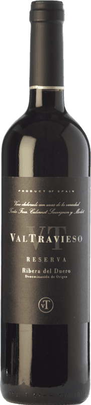 32,95 € | Red wine Valtravieso Reserva D.O. Ribera del Duero Castilla y León Spain Tempranillo, Merlot, Cabernet Sauvignon Bottle 75 cl