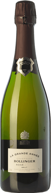 267,95 € Бесплатная доставка | Розовое игристое Bollinger La Grande Année Rosé Резерв A.O.C. Champagne