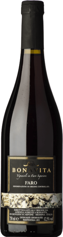 36,95 € | Red wine Bonavita D.O.C. Faro Sicily Italy Nerello Mascalese, Nerello Cappuccio, Nocera Bottle 75 cl