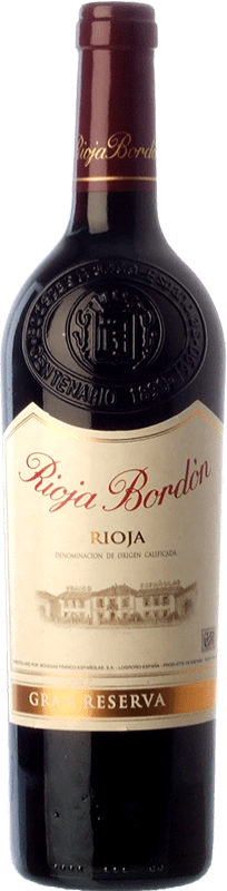 Free Shipping | Red Wine Bodegas Franco Españolas Bordón Grand Reserve — Long Barrel-Aged D.O.Ca. Rioja The Rioja Spain Tempranillo, Garnacha — Grenache, Graciano, Mazuelo 75 cl