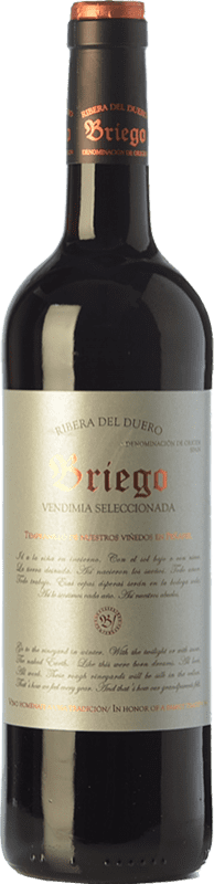 8,95 € Free Shipping | Red wine Briego Vendimia Seleccionada Joven D.O. Ribera del Duero Castilla y León Spain Tempranillo Bottle 75 cl